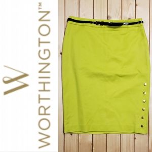 Worthington Pencil Skirt with Belt 2P